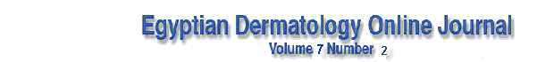 Egyptian Dermatology Online Journal, Volume 7 Number 2